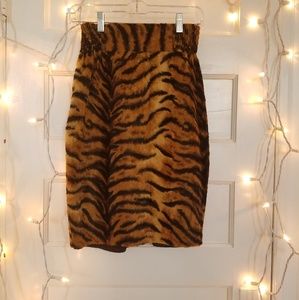 Vintage Faux Fur Tiger Skirt